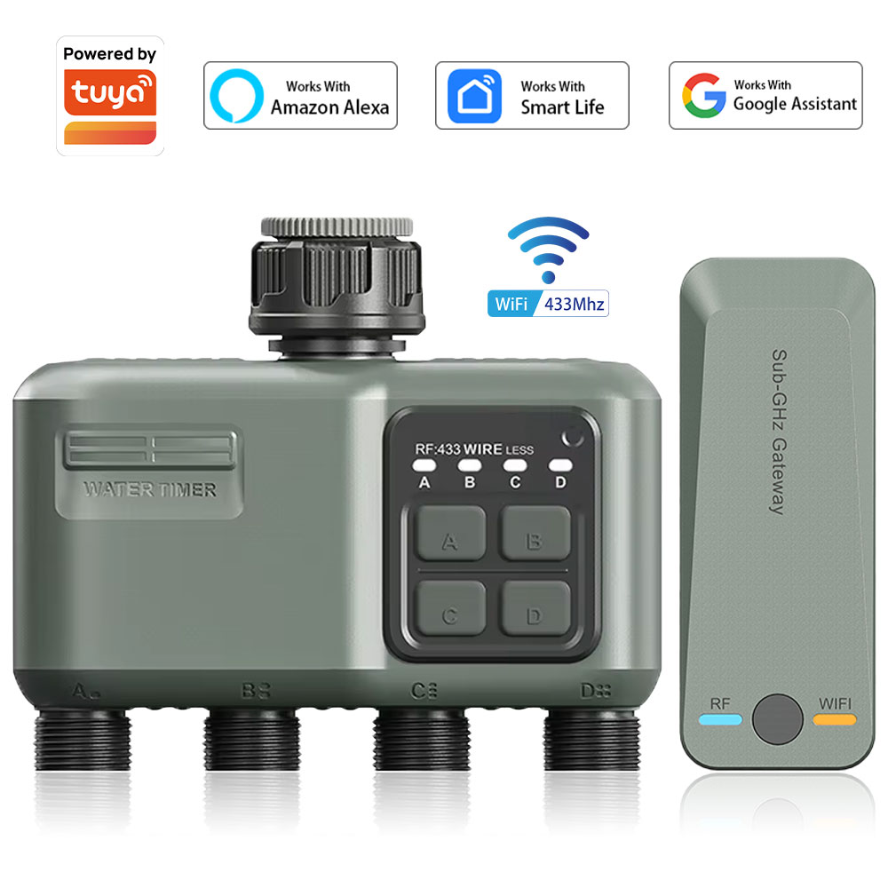 Smart Garden Valve - Tuya Wifi+RF433 Smart garden sprinkler timer