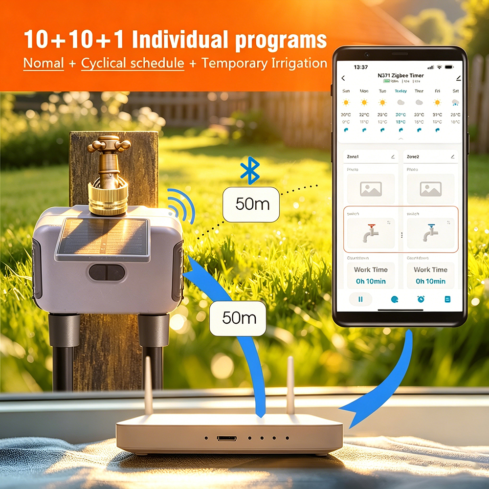Tuay Smart Solar 2-Zone Wateri - Smart Garden Tap review and price