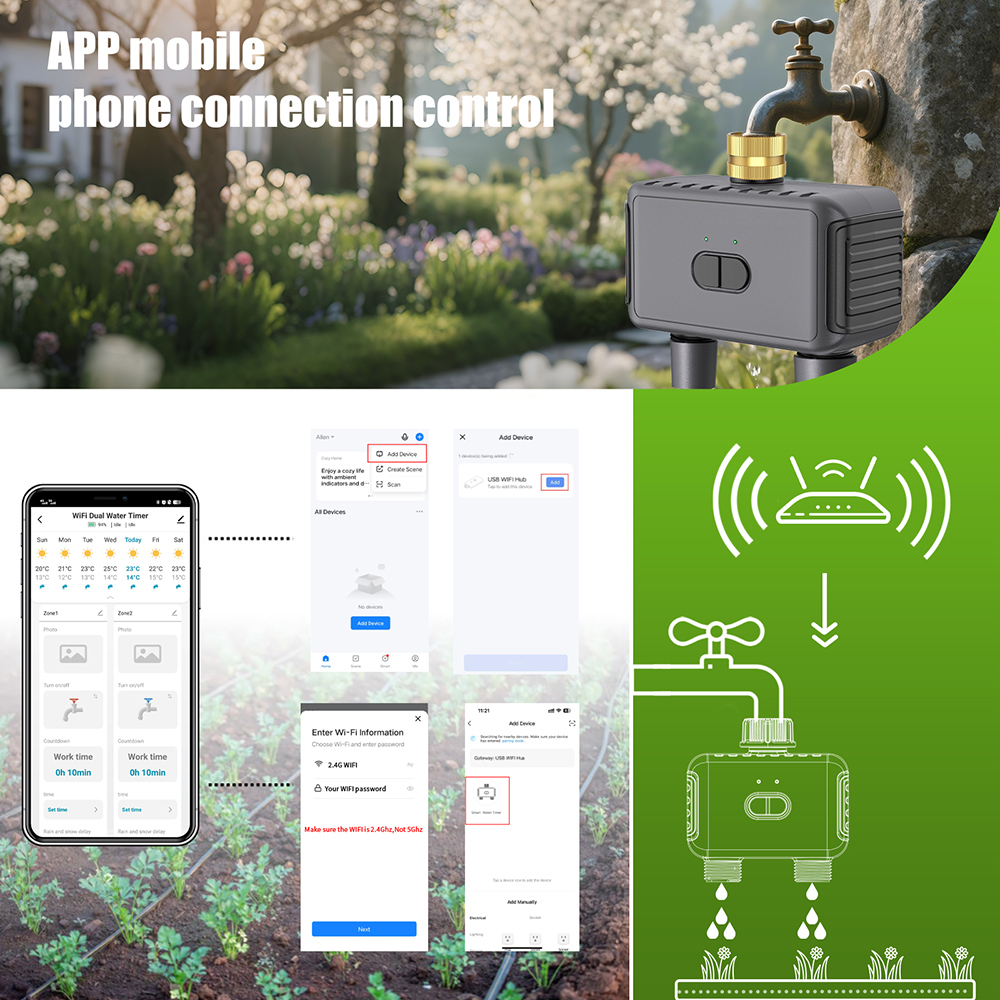 Wifi Automatic Water Timer Dua - Smart Garden Valve review and price