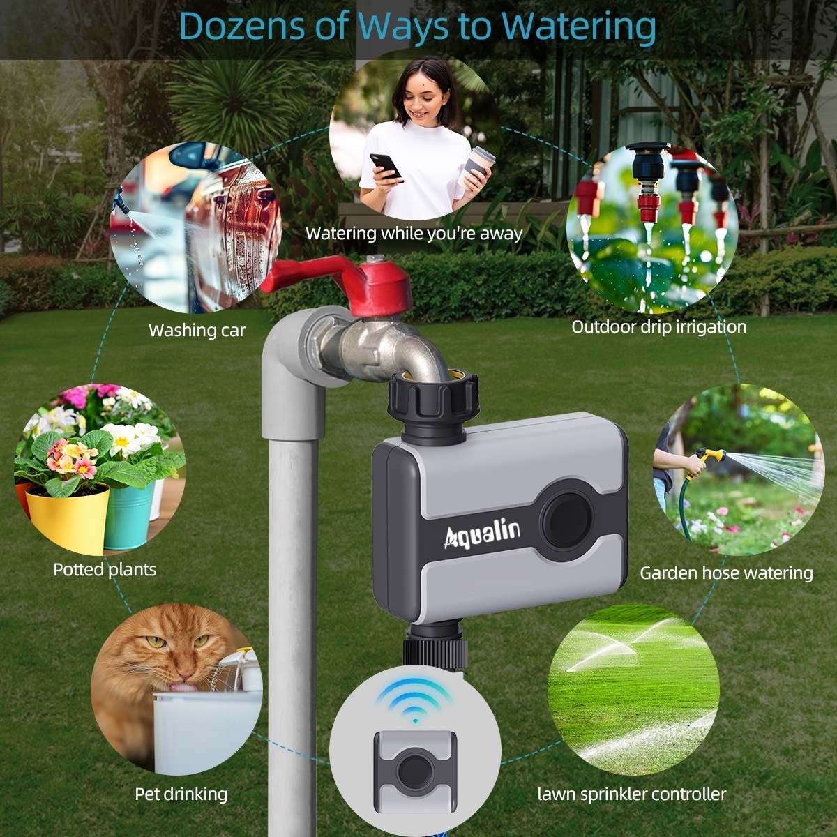 Aqualin WiFi Water Timer Tuya  - Smart Garden Iot review and price