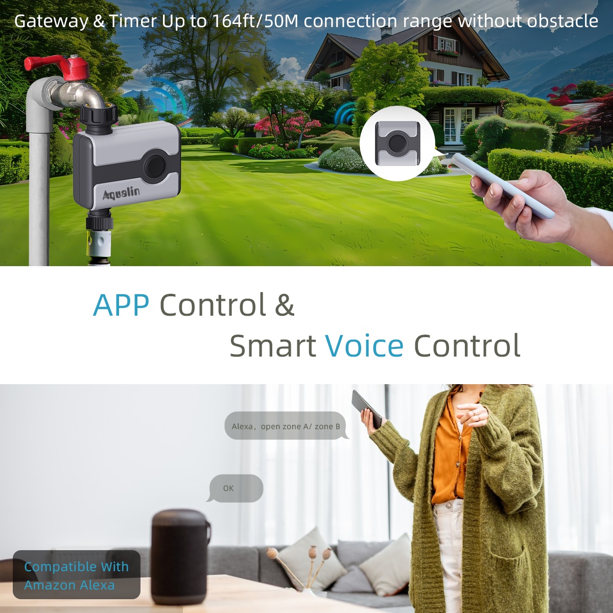 Aqualin WiFi Water Timer Tuya  - Smart Garden Iot review and price