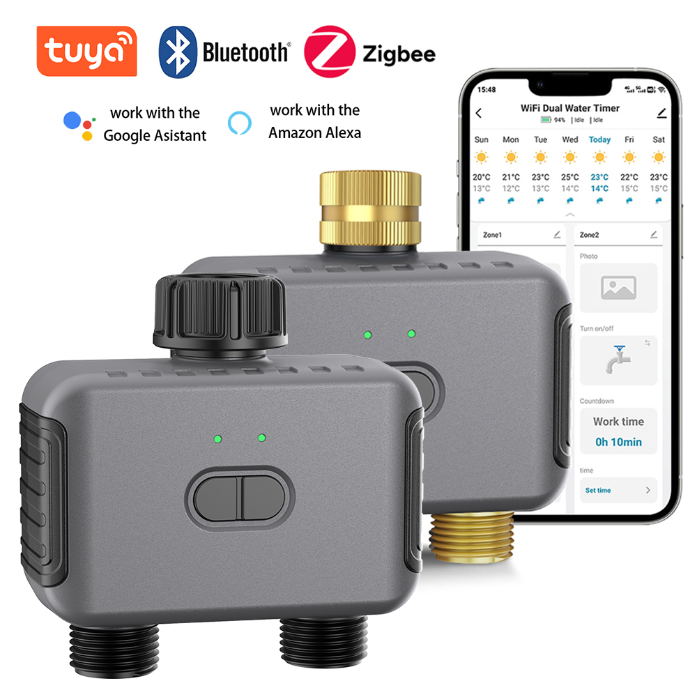 Tuya Smart Dual Water Timer Bl - Smart Garden Valve review and price