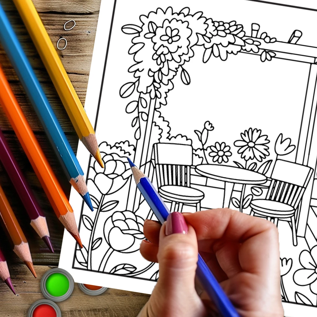 Coloring Book Garden Coloring  - Garden Journal Planner review and price