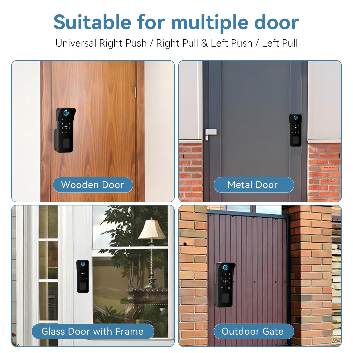 Waterproof Smart Door Lock Fin - Smart Garden Door Lock review and price