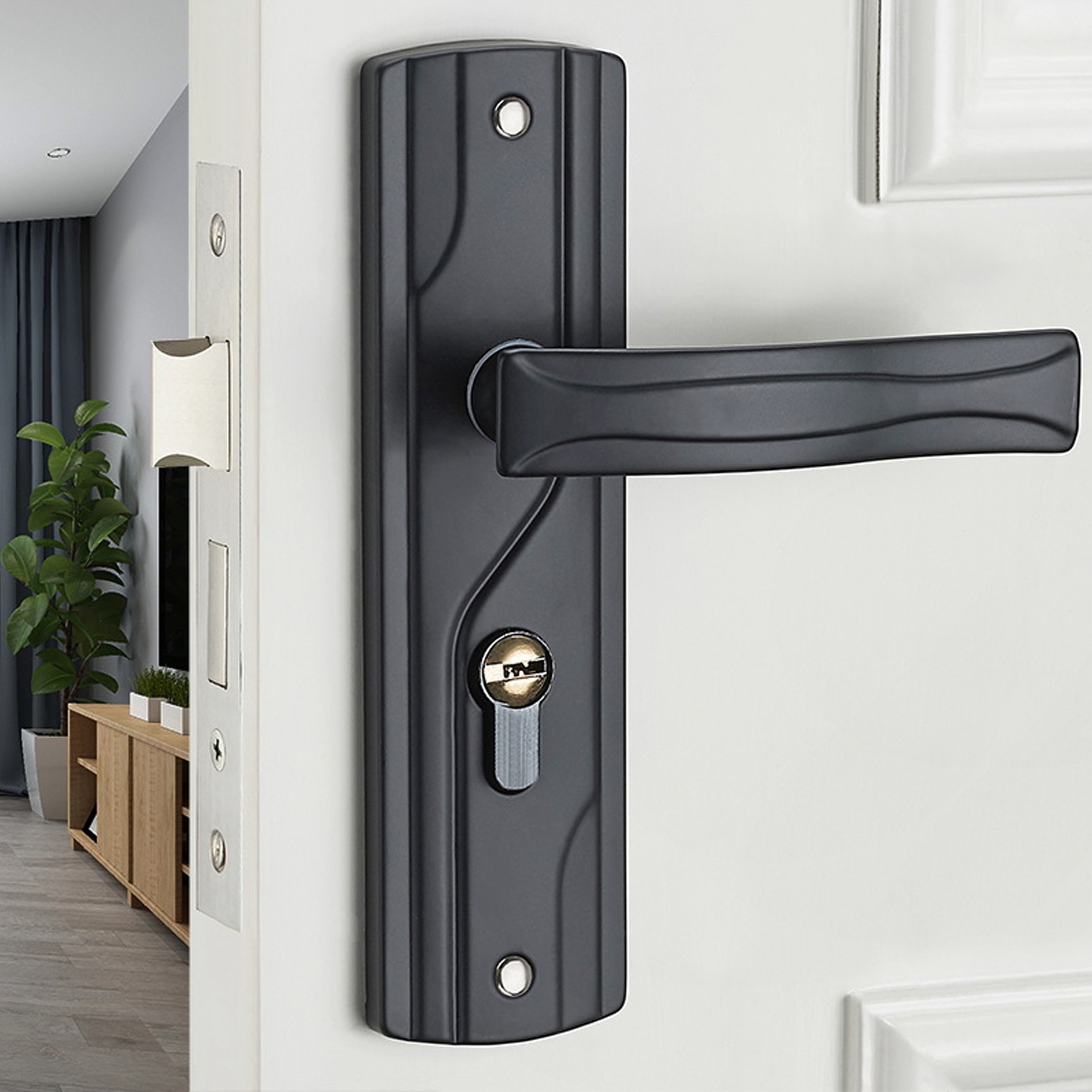 Door Handle Lock Manganese Ste - Smart Garden Door Lock review and price