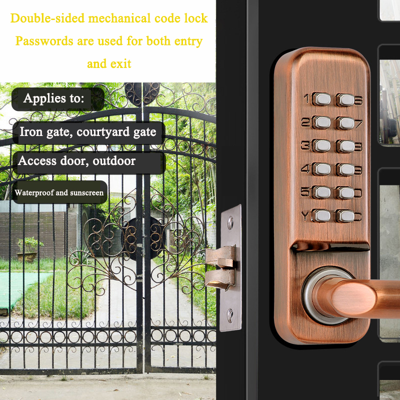 Double-sided Long Handle Keyle - Smart Garden Door Lock review and price