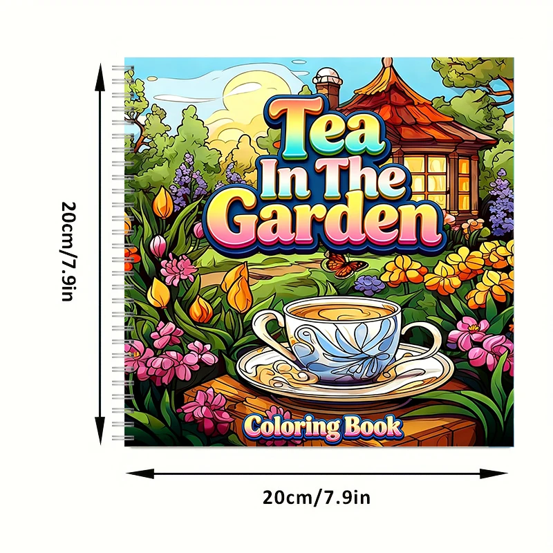 Tea In The Gardens Coloring Bo - Garden Journal Planner review and price