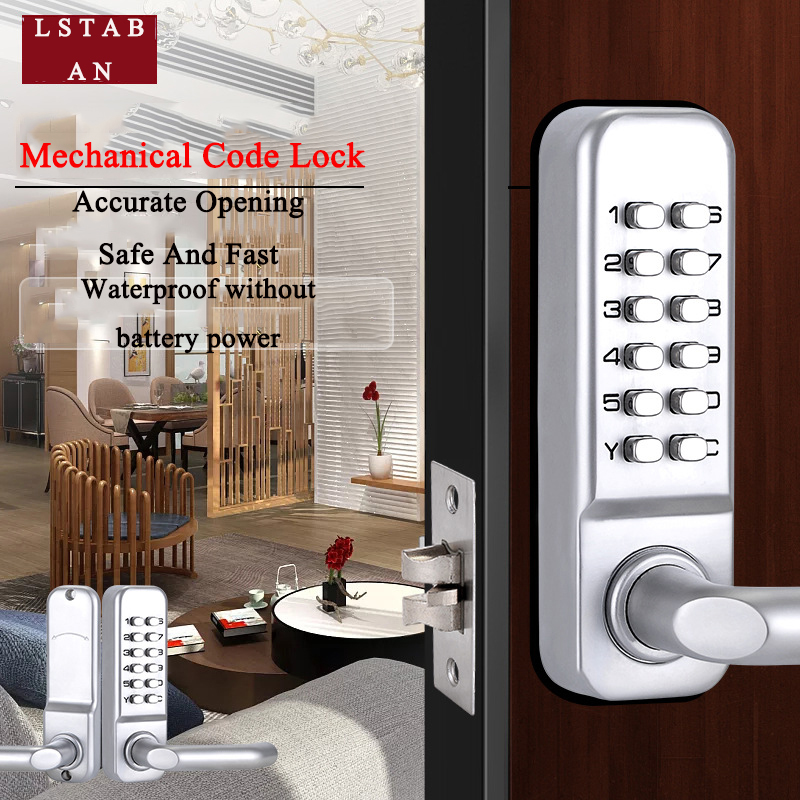 Silver Long Handle Keyless Mec - Smart Garden Door Lock review and price