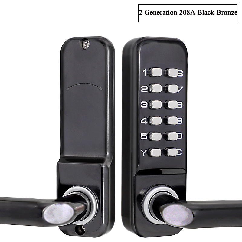 Silver Long Handle Keyless Mec - Smart Garden Door Lock review and price